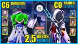 Barbara Taser + C0 Raiden R5 The Catch NO GEO vs Wolflord 2.5 Spiral Abyss Floor 12 | Genshin Impact