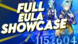 LVL 90 MAX BUILD | Full Eula Showcase | 90 Genshin Impact Eula Showcase  | Genshin Eula Build