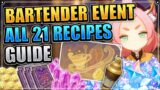 Of Drink A-Dreaming Bartender Event (ALL RECIPES FOR NAMECARD) Genshin Impact Guide Day 1 & 2