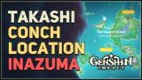 Takashi Conch Location Genshin Impact