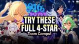 These 4-STAR TEAM COMPS Are AMAZING! (If You’re Tired Of National) | Genshin Impact 2.5
