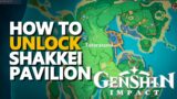 Unlock Shakkei Pavilion Genshin Impact