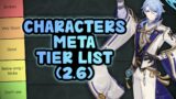 2.6 Characters Meta Tier List | Genshin Impact