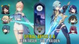 C3 Jean Taser and C0 Eula Raiden – Genshin Impact Abyss 2.6 – Floor 12 9 Stars