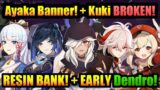 NEW 2.6 AYAKA BANNER!+ RESIN CHANGES! & EARLY DENDRO!+ KUKI 2.7 NEWS! | Genshin Impact
