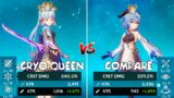 Ayaka vs Ganyu Comparison | Cryo Queen Damage Showcase (Max Impact) | Genshin Impact