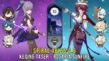 C0 Keqing Taser and C6 Rosaria Sunfire – Genshin Impact Abyss 2.6 – Floor 12 9 Stars