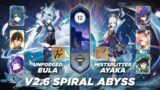 Genshin Impact – 2.6 Spiral Abyss Floor 12 – Unforged Eula / Mistsplitter Ayaka feat All Archons