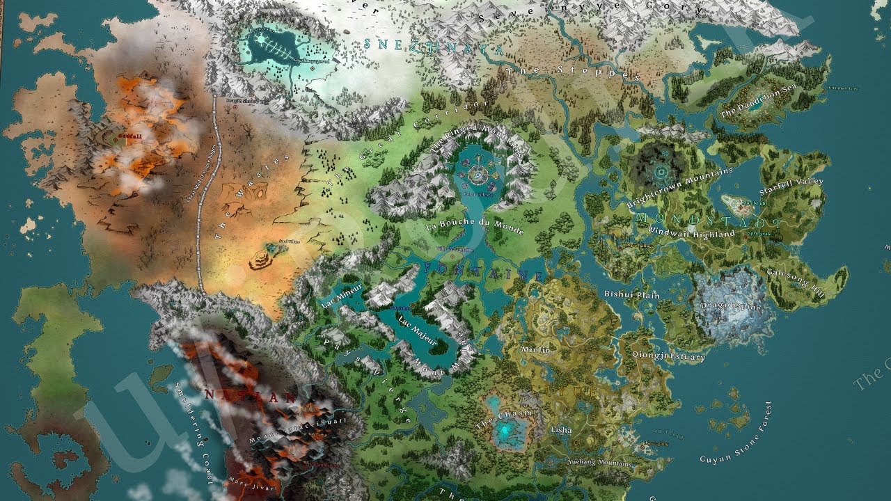 Completed Genshin Map