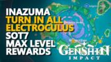 Inazuma Maximum Level Statue of the Seven Rewards Genshin Impact 2.1 Turn in All Electroculus