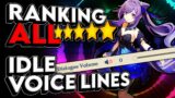 Ranking 5 Star Idle Voice Lines by How Fast They Make Me MUTE My Volume | Genshin Impact