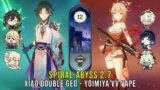 C0 Xiao Double Geo and C0 Yoimiya VV Vape – Genshin Impact Abyss 2.7 – Floor 12 9 Stars