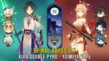 C0 Xiao Double Pyro and C0 Yoimiya Vape – Genshin Impact Abyss 2.7 – Floor 12 9 Stars
