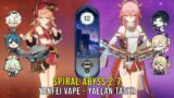 C6 Yanfei Vape and C0 Yae Yelan Taser – Genshin Impact Abyss 2.7 – Floor 12 9 Stars