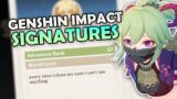 Genshin Impact Signatures Are Interesting