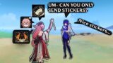 I Annoyed Genshin Impact Players By Sending A Lot Of Random Stickers