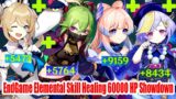 Kuki Shinobu Kokomi Barbara Qiqi EndGame Elemental Skill Healing 60000 HP Showdown