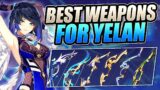 YELAN – WEAPON COMPARISONS – ALL 16 Potential Bows Showcased | Genshin Impact