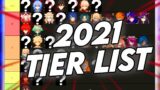 2021 UPDATED Genshin Impact Tier List Characters in 2.2!