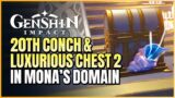 20th Conch Location & Luxurious Chest In Mona's Domain Speedrun | Genshin Impact Version 2.8