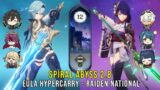 C0 Eula Hypercarry and C0 Raiden National – Genshin Impact Abyss 2.8 – Floor 12 9 Stars