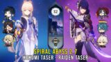 C0 Kokomi Taser and C0 Raiden Taser – Genshin Impact Abyss 2.7 – Floor 12 9 Stars
