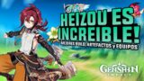GUIA COMPLETA DE HEIZOU! Mejores BUILDS – Artefactos, Armas y Equipos GENSHIN IMPACT gameplay