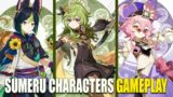 Genshin Impact Sumeru Characters Gameplay Showcase | TIGHNARI, COLLEI, DORI