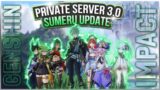 Genshin impact private server | sumeru update 3.0 | dowland