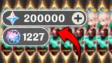 I Saved 200,000 F2P Primogems for 1 year. How many Kazuha can I get? (Genshin Impact)