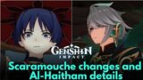 New Scaramouche changes and Al-Haitham details | Genshin Impact 3.0 leaks