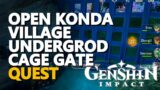 Open Konda Village underground cage gate Genshin Impact