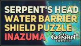 Serpent's Head Water Barrier Puzzle Genshin Impact