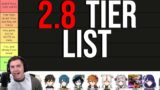 Updated Genshin Impact 2.8 Tierlist