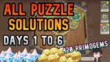 ALL 6 Evermotion Mechanical Painting Puzzles (420 PRIMOGEMS) – Genshin Impact 2.8