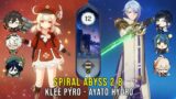 C0 Klee Pyro and C0 Ayato Hydro – Genshin Impact Abyss 2.8 – Floor 12 9 Stars