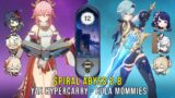 C0 Yae Miko Hypercarry and Eula with 5* Mommies Team  – Genshin Impact Abyss 2.8 – Floor 12 9 Stars