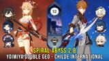 C0 Yoimiya Double Geo and C0 Childe International – Genshin Impact Abyss 2.8 – Floor 12 9 Stars