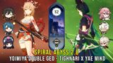 C0 Yoimiya Double Geo and C0 Tighnari x Yae Miko – Genshin Impact Abyss 2.8 – Floor 12 9 Stars