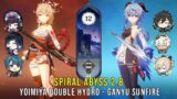 C0 Yoimiya Double Hydro and C0 Ganyu Sunfire – Genshin Impact Abyss 2.8 – Floor 12 9 Stars