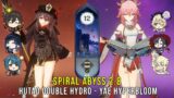 C1 Hutao Double Hydro and C0 Yae Miko Hyperbloom – Genshin Impact Abyss 2.8 – Floor 12 9 Stars