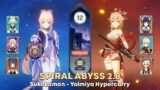 [GI] 2.8 Spiral Abyss Floor 12 – F2P C0 Sukokomon And C0 Yoimiya Hypercarry | Genshin Impact