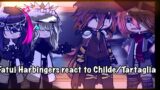 [Genshin Impact] Fatui Harbingers react to Childe/Tartaglia || Part 1/? || Lunaz0_