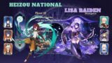 Genshin Impact – Heizou National & Lisa Raiden | Spiral Abyss 2.8 Floor 12 | 9Stars