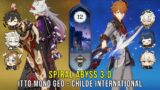 C0 Itto Mono Geo and C0 Childe International – Genshin Impact Abyss 3.0 – Floor 12 9 Stars
