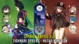 C0 Tighnari Spread and C1 Hutao Burgeon – Genshin Impact Abyss 3.0 – Floor 12 9 Stars