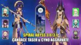 Candace Taser & Cyno Aggravate – Spiral Abyss 3.0/3.1 Floor 12 (9 Stars) | Genshin Impact