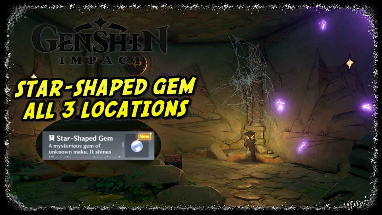 Genshin Impact All 3 Star Shaped Gem Locations on Tsurumi Island (Mural