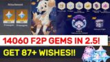 Patch 2.5 TOTAL F2P Primogems Report! 14000+ FREE Gems!! | Genshin Impact