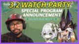 3.2 SPECIAL PROGRAM WATCH PARTY! | Genshin Impact 3.2 Live Reaction